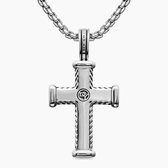 Authentic Sterling Silver and Black Diamond Cross Pendant ONLY - Picture 8 of 10